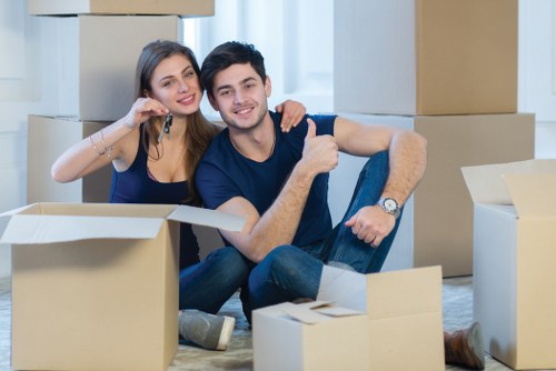 Packing boxes and furniture for a Finsbury Park relocation