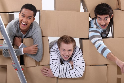 Boxes and furniture prepared for urgent removals in Finsbury Park