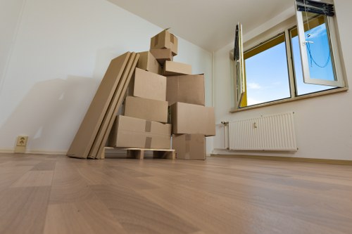 Local office removals team preparing for a business move