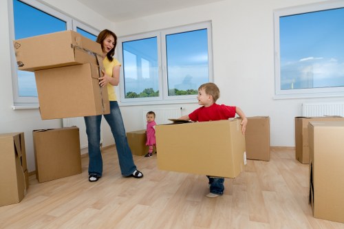 Removal team loading household items for a quick move in North London