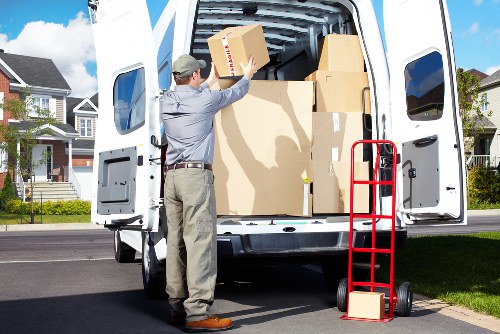Office furniture being delivered and arranged at a new premises
