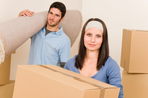 Careful handling of fragile items during loading