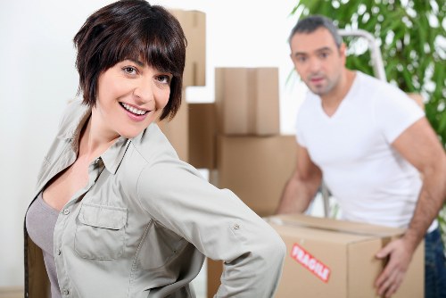 Professional office furniture moving in a North London workplace
