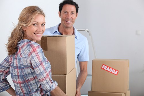 Removals team assessing a flat move in a local property