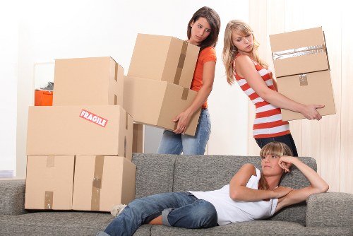 Charity donation items prepared for reuse after a house clearance