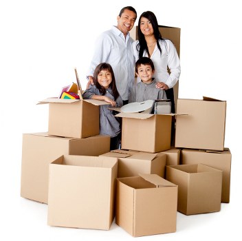 Moving company staff assessing a service issue
